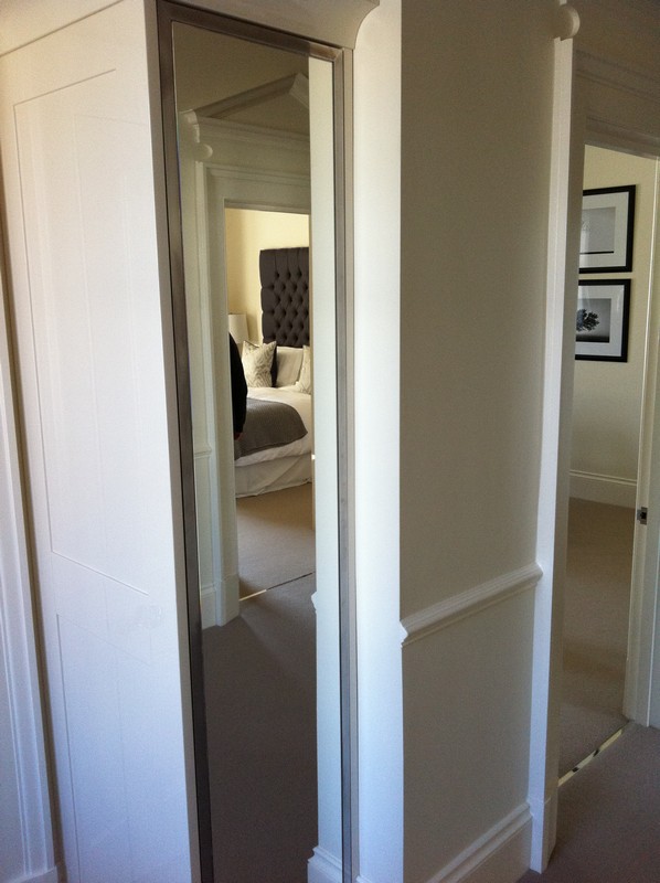 Full-length wardrobe mirror fitted in Lewisham home