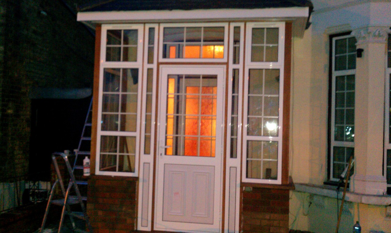 uPVC porch with Georgian bar glazing installed in Lewisham